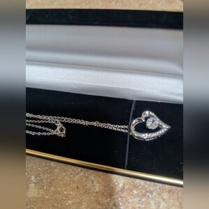 Elegant Silver Heart Pendant Necklace